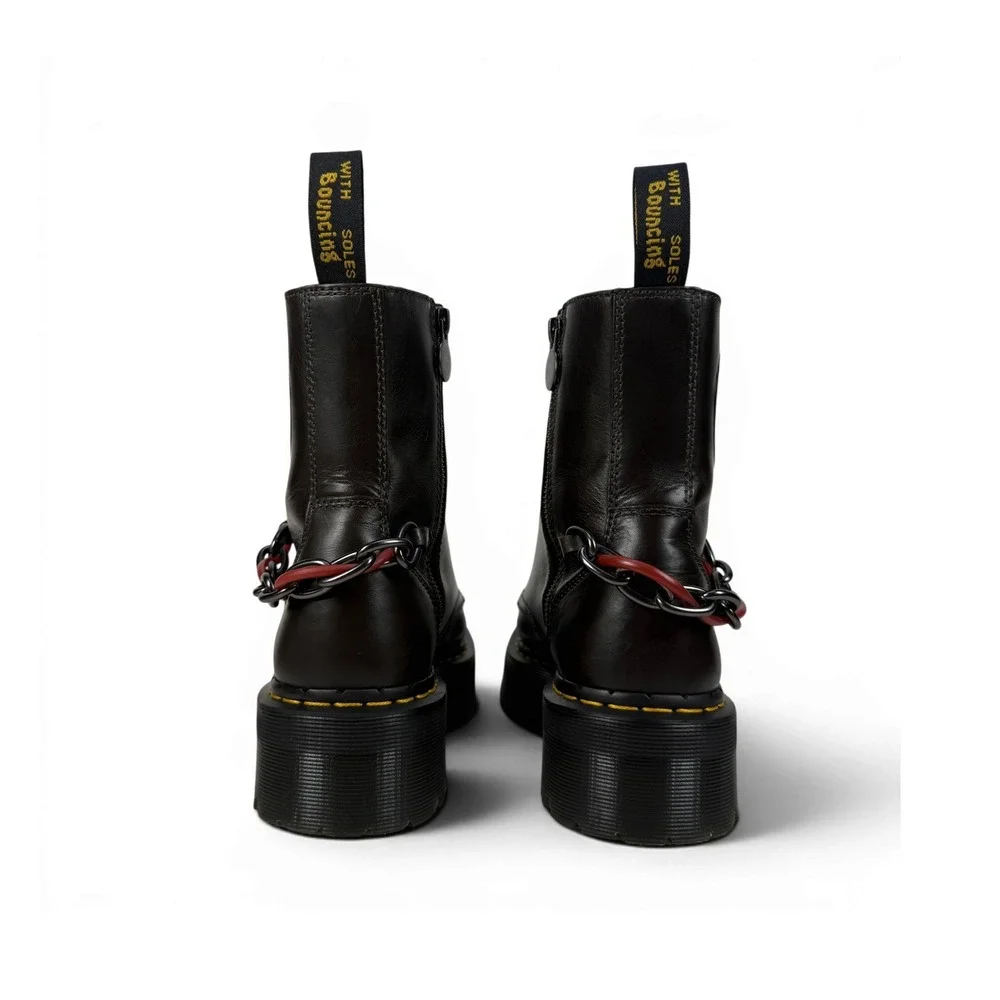 Dr. Martens Jadon Mad Max MM Boots Brown Leather Quad Platform Mens 10 UK9 EU43